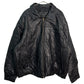COUGAR LEATHER レザージャケット 大きいサイズ ブラック メンズ 2X 中古 古着 Y9195