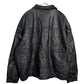 COUGAR LEATHER レザージャケット 大きいサイズ ブラック メンズ 2X 中古 古着 Y9195