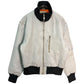 80年代 Flieger Lederjacke レザージャケット ユーロ ミリタリー ホワイト メンズ 56 中古 古着 Y9199