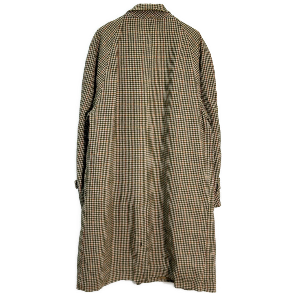 50年代 イングランド製 ALL WOOL SHOWERPROOF ステンカラーコート ヴィンテージ ユーロ ブラウン メンズ M相当 中古 古着 Y9202