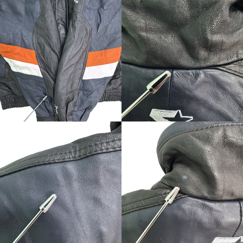 90s STARTER Leather Jacket