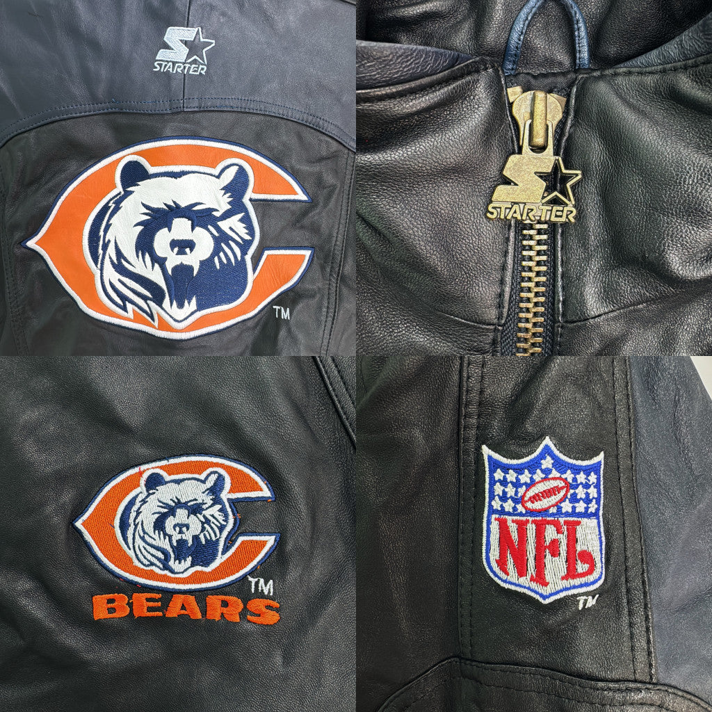 90s STARTER Leather Jacket
