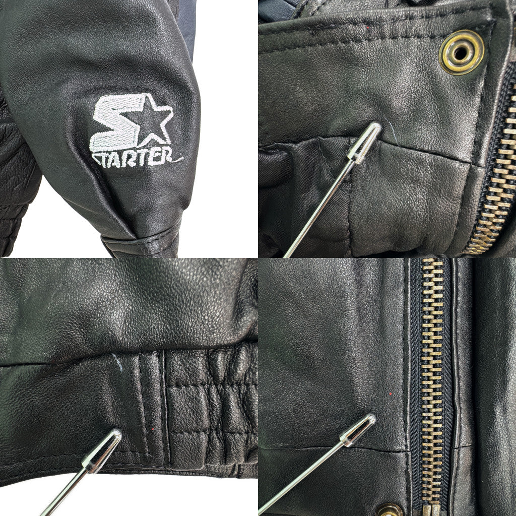 90s STARTER Leather Jacket