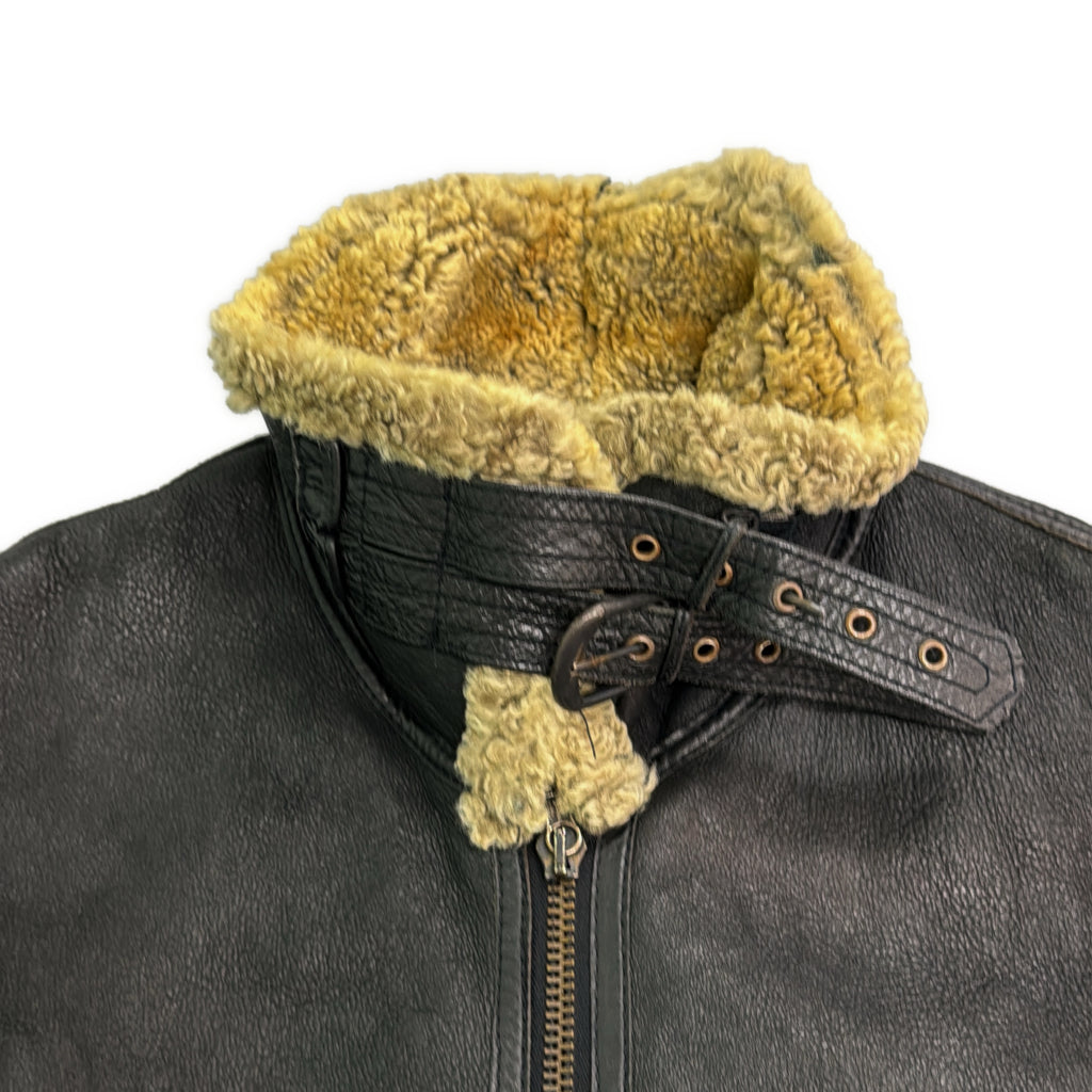 AVIATION TYPE B-3 Mouton Leather Military Jacket
