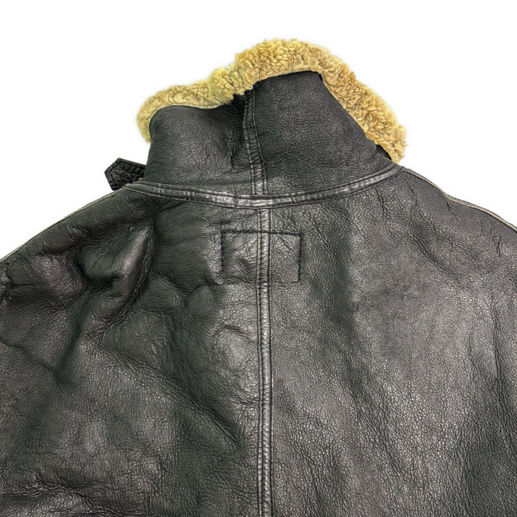 AVIATION TYPE B-3 Mouton Leather Military Jacket