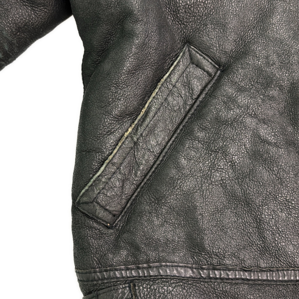 AVIATION TYPE B-3 Mouton Leather Military Jacket