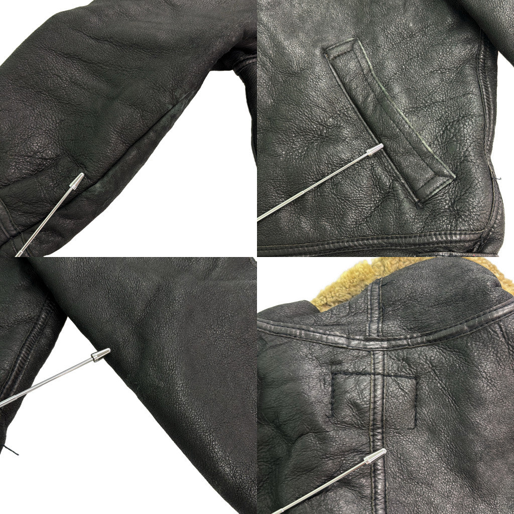 AVIATION TYPE B-3 Mouton Leather Military Jacket