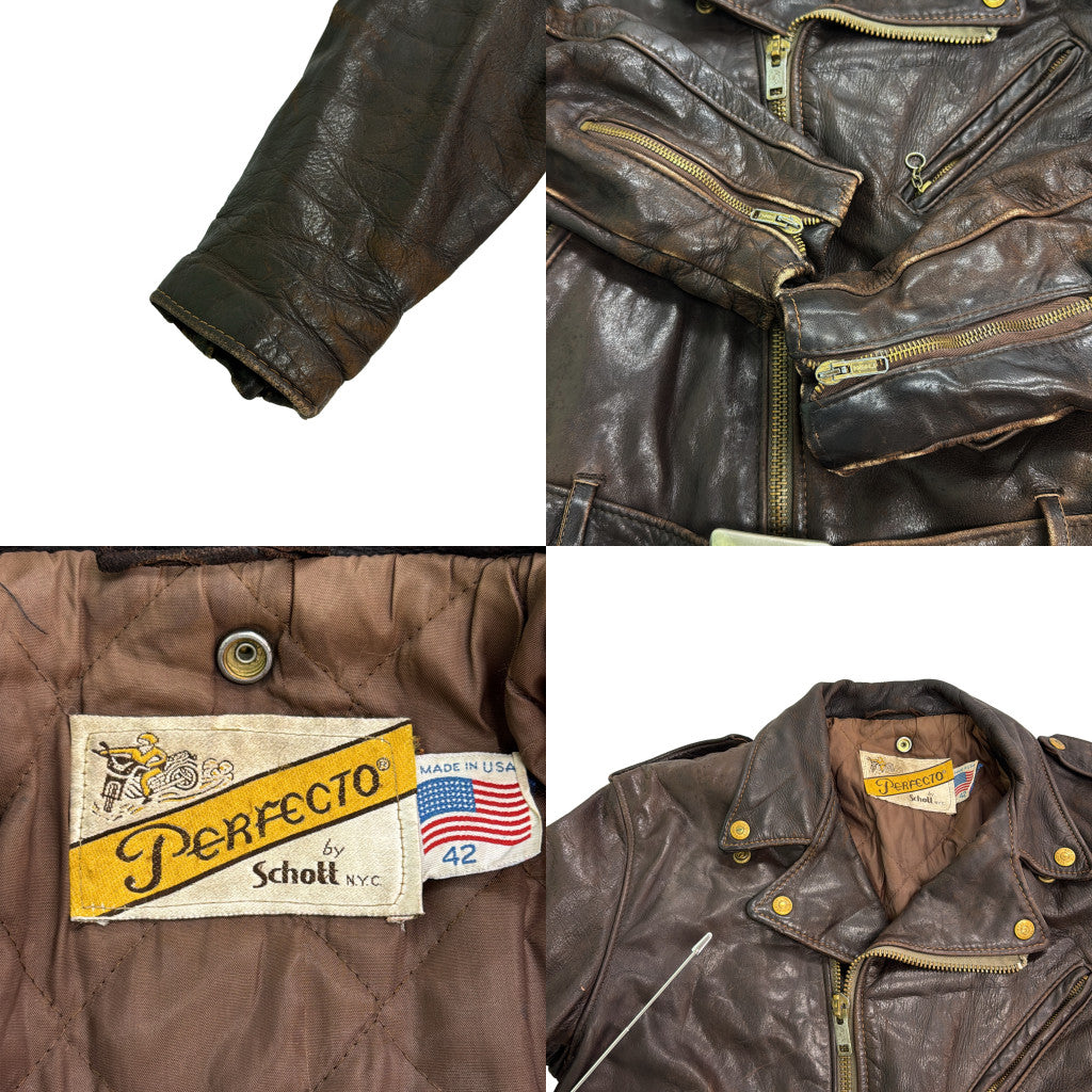 80s Schott Double Riders Leather Jacket