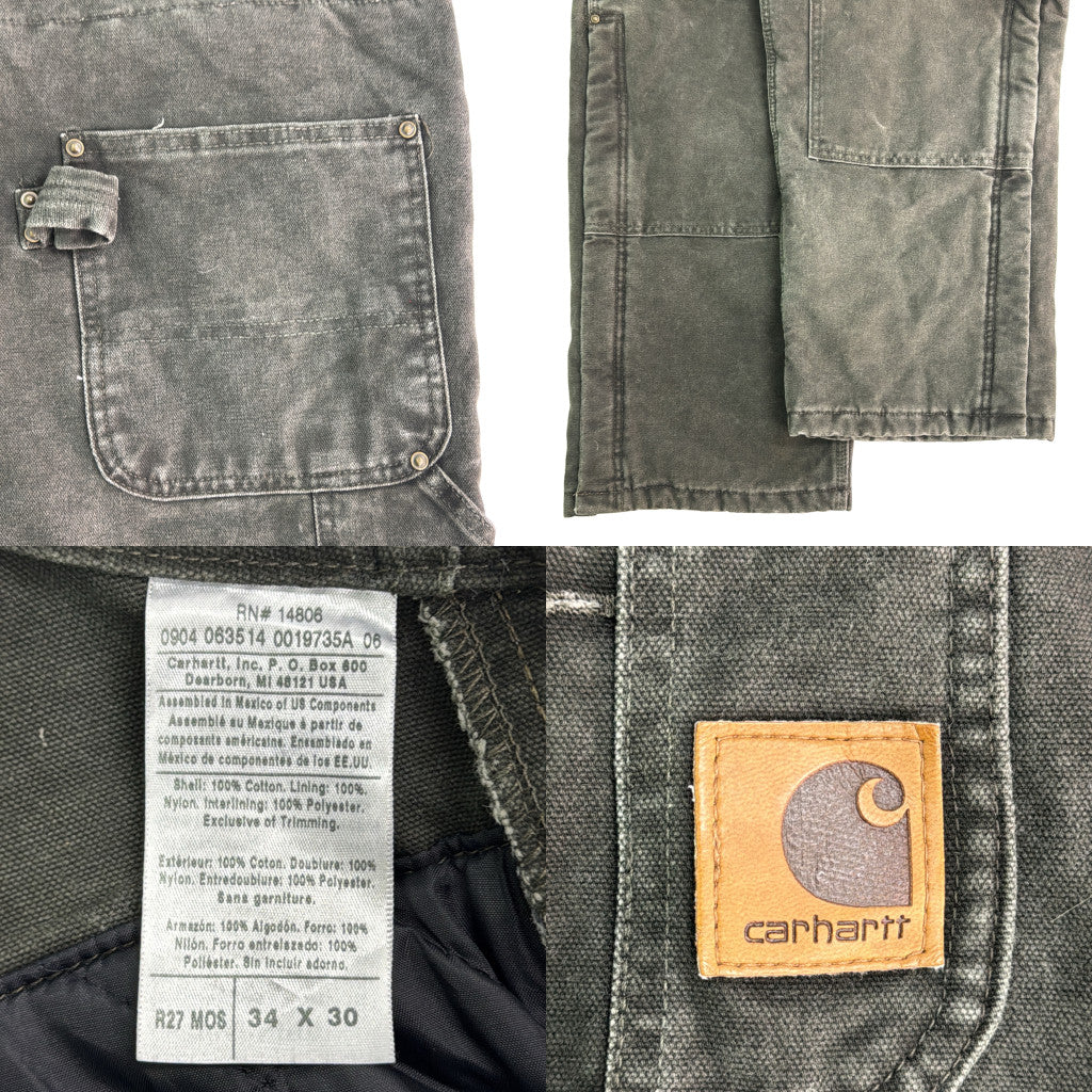 00s Carhartt Duck Double Knee Bib Overall Duck Overall