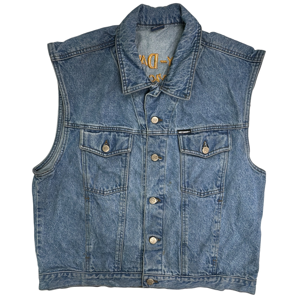 90s HARLEY DAVIDSON Denim Vest