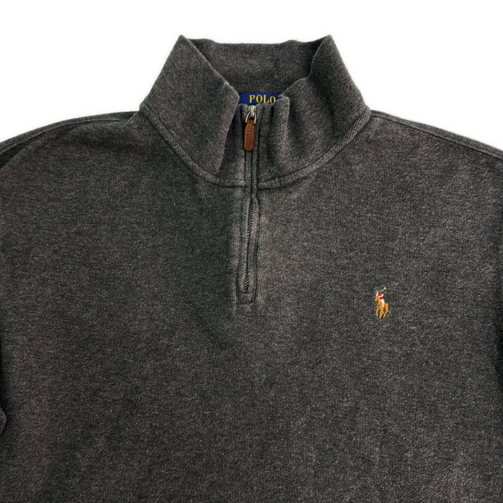 RALPH LAUREN Half Zip Cotton Sweater Half Zip Sweater