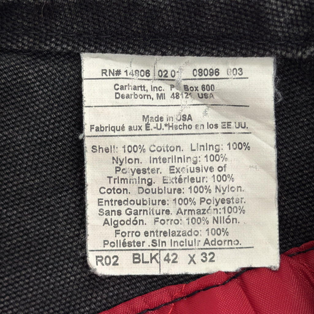 00s Carhartt Duck Double Knee Bib Overall Overall