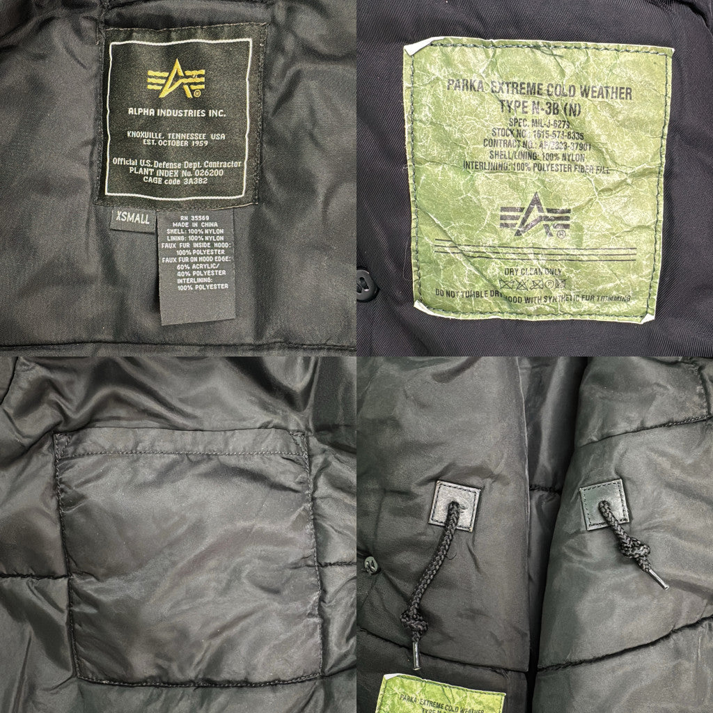 ALPHA INDUSTRIES N-3B Flight Jacket Military Jacket