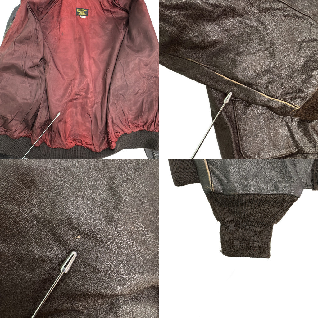 80s PROTECH A-2 Flight Jacket Military Jacket