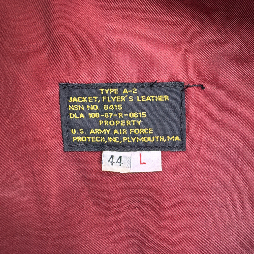 80s PROTECH A-2 Flight Jacket Military Jacket