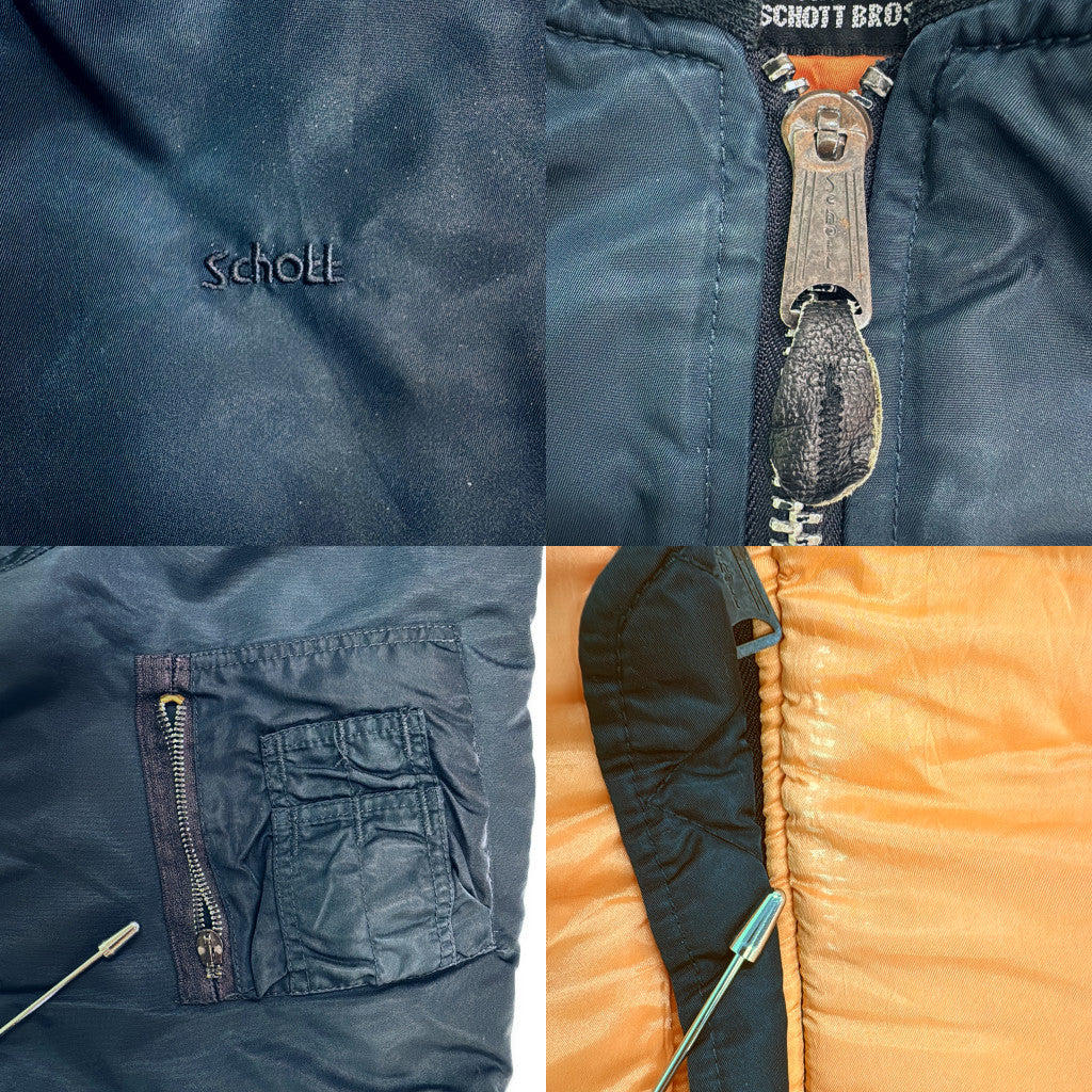 90s Schott MA-1 Flight Jacket Military Jacket