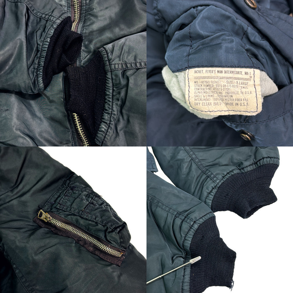 80s ALPHA INDUSTRIES MA-1 Flight Jacket Military Jacket