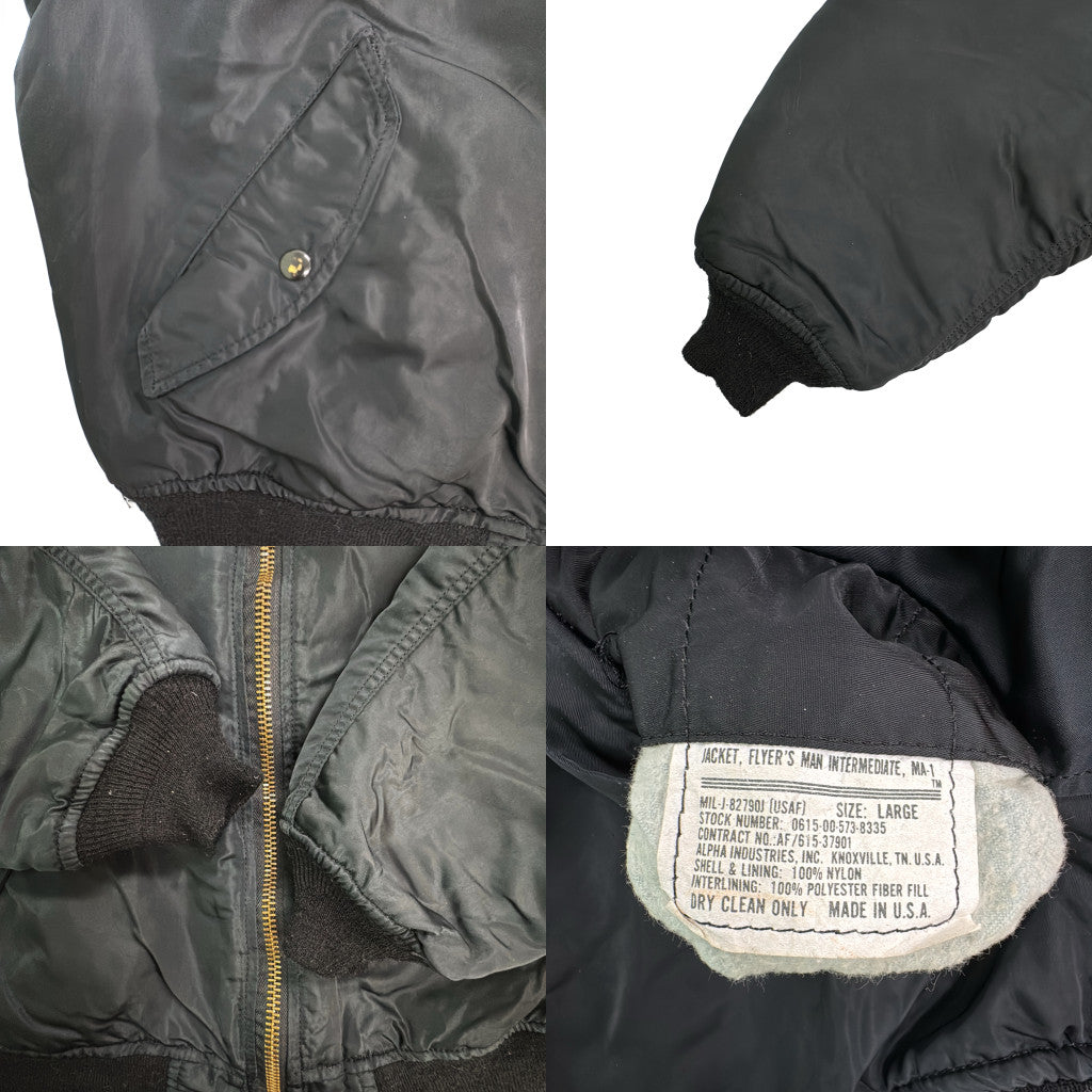 80s ALPHA INDUSTRIES MA-1 Flight Jacket Military Jacket