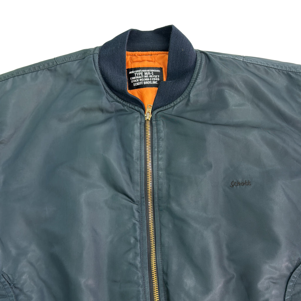 90s Schott MA-1 Flight Jacket Military Jacket