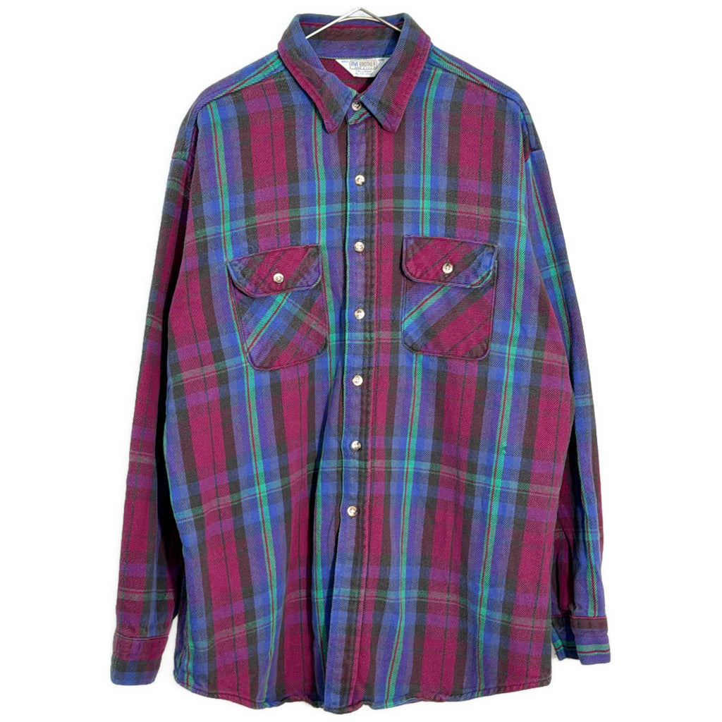 90s FIVE BROTHER Flannel Shirt