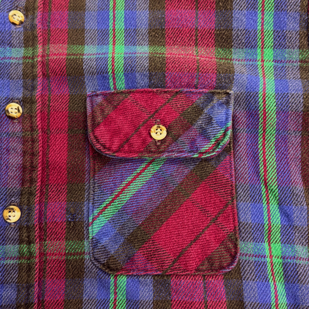 90s FIVE BROTHER Flannel Shirt