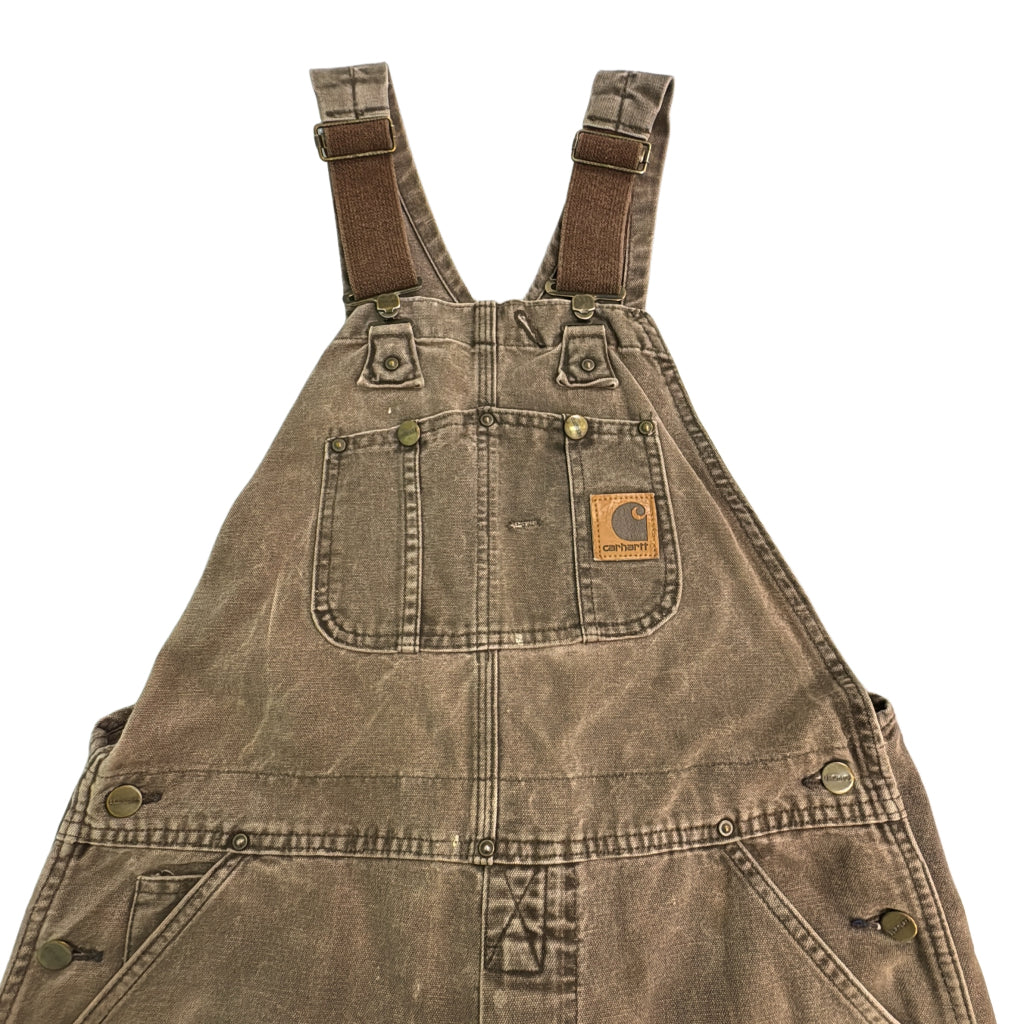 90s Carhartt Duck Double Knee Bib Overall Duck Overall