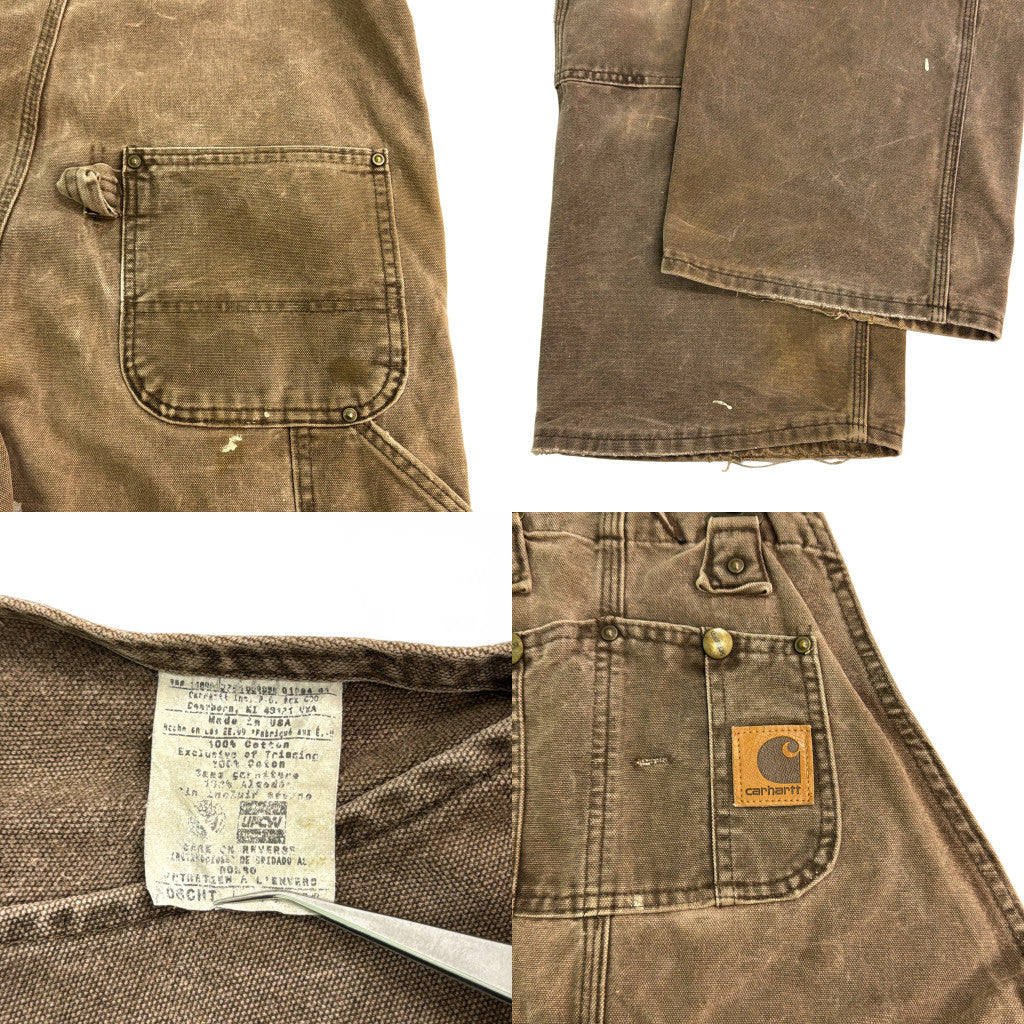 90s Carhartt Duck Double Knee Bib Overall Duck Overall