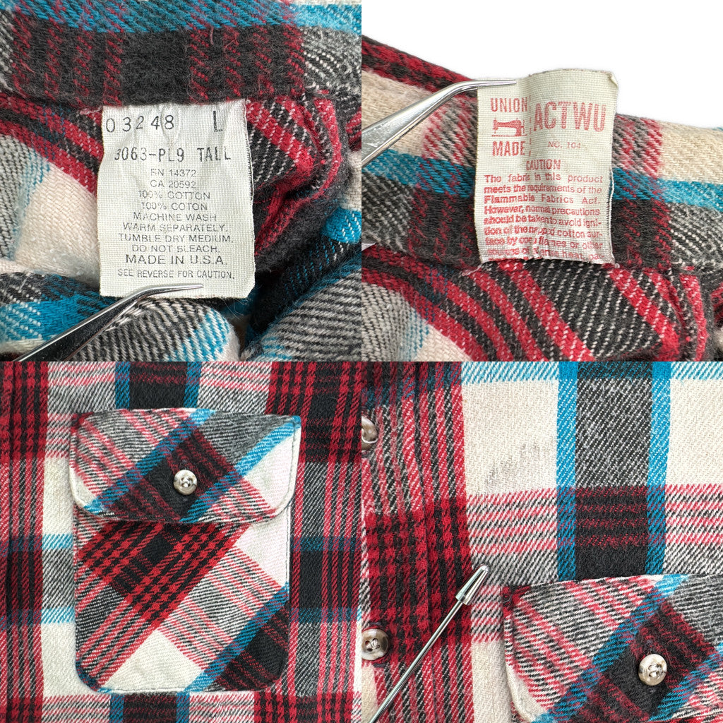 80s FIVE BROTHER Flannel Shirt