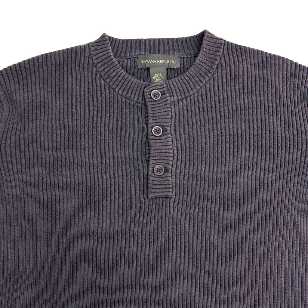 90s Banana Republic Henley Neck Sweater