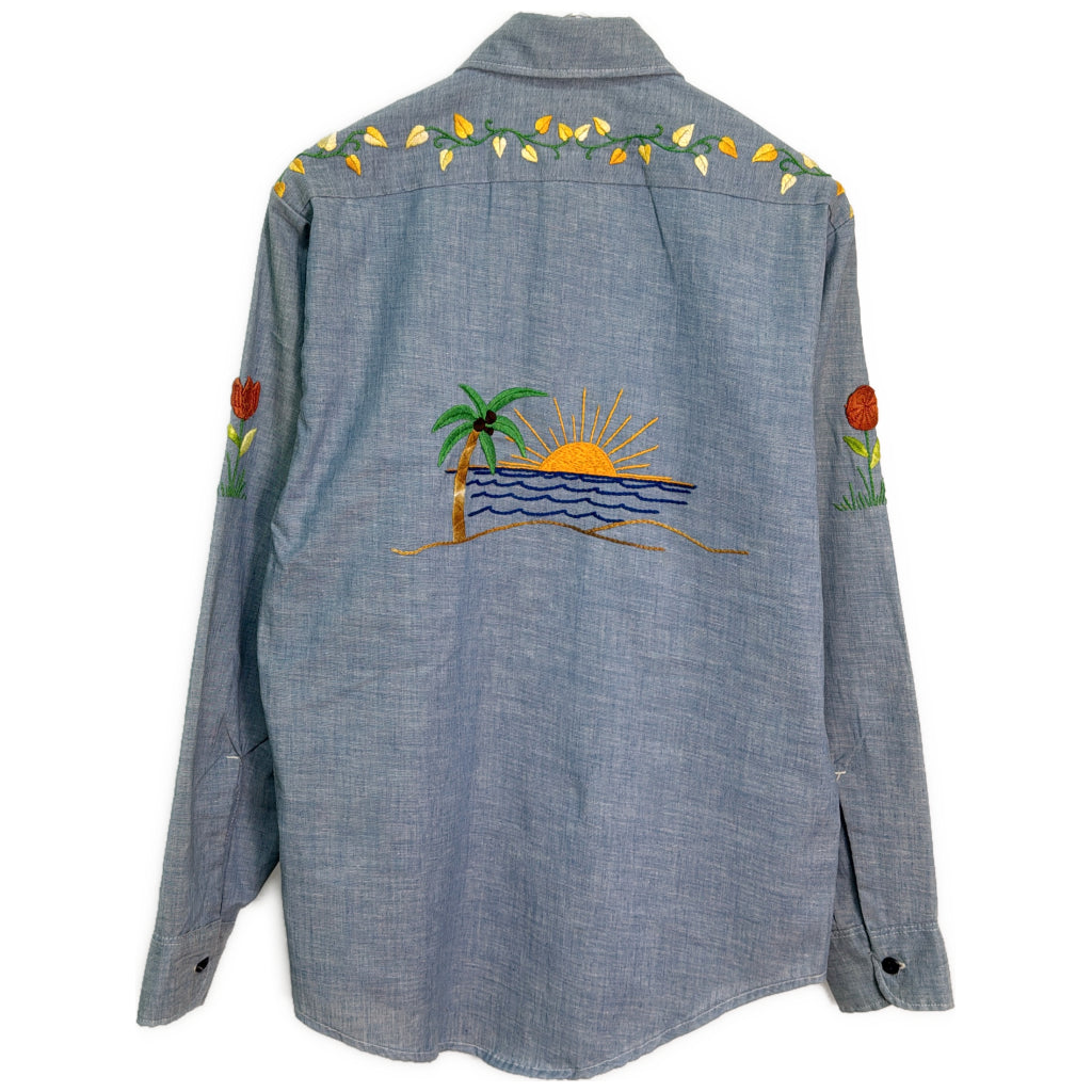 70s Sears Denim Chambray Shirt