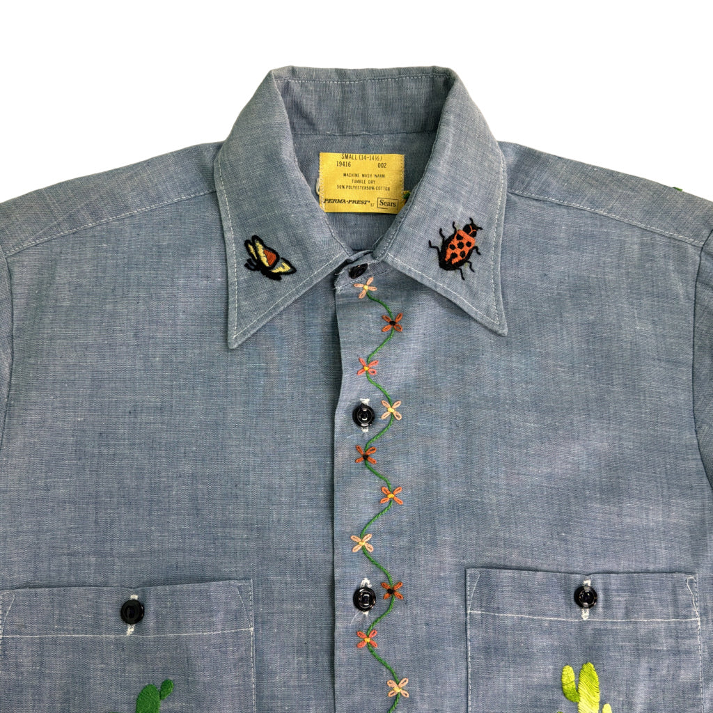 70s Sears Denim Chambray Shirt