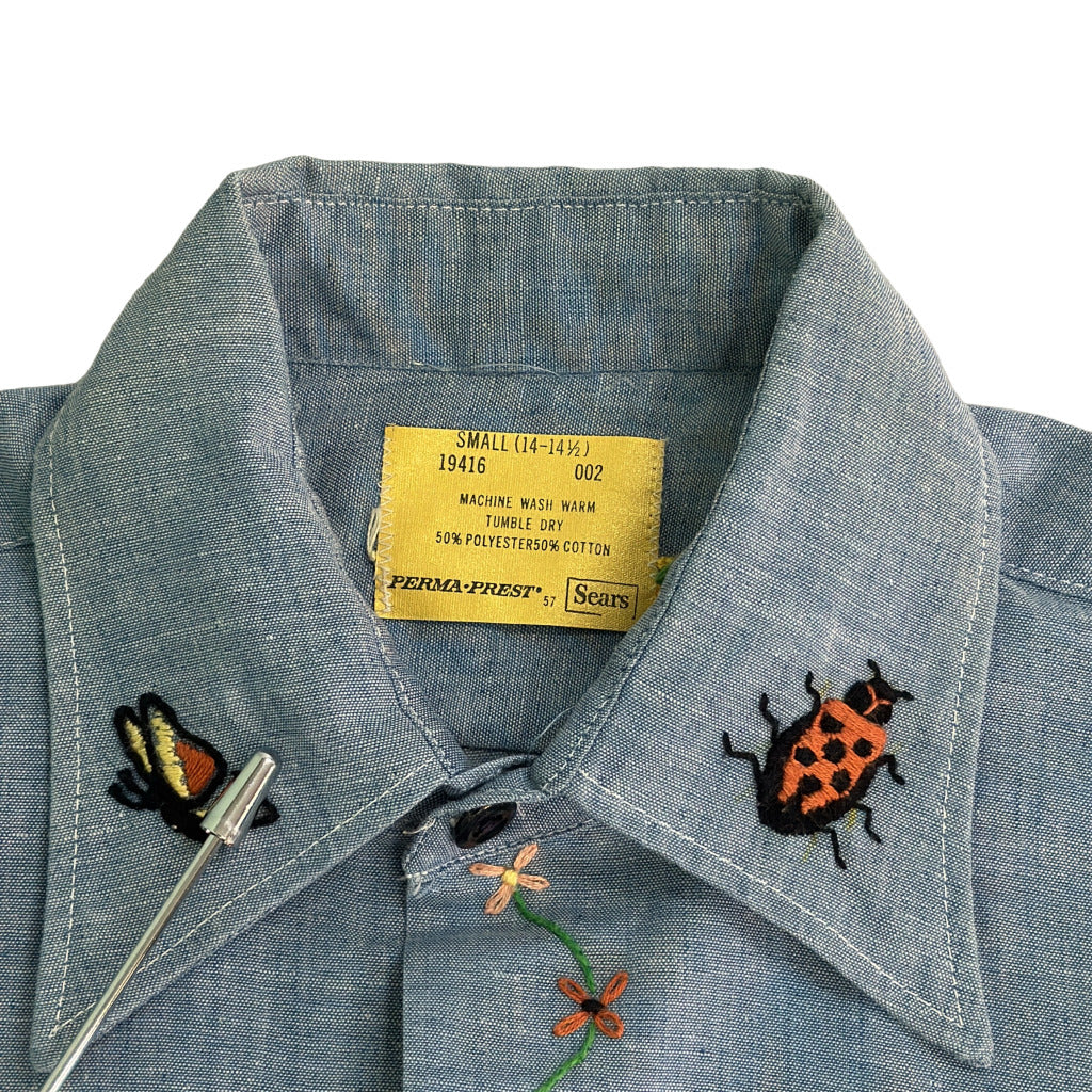 70s Sears Denim Chambray Shirt