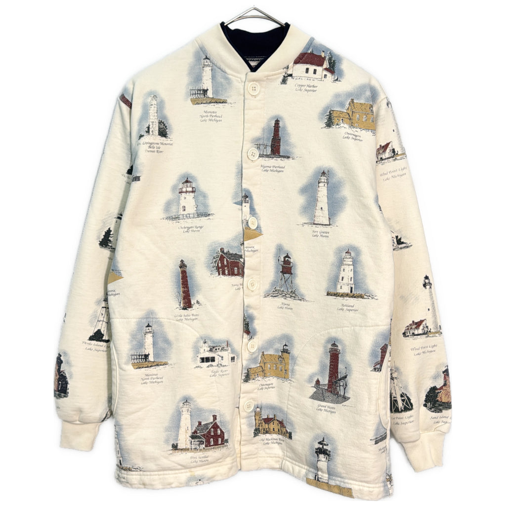 90s Art Unlimited Sportswear Patterned Cardigan