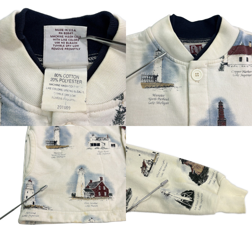 90s Art Unlimited Sportswear Patterned Cardigan