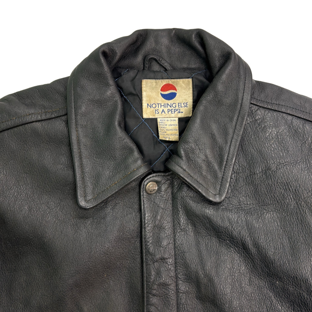 90s PEPSI Leather Jacket