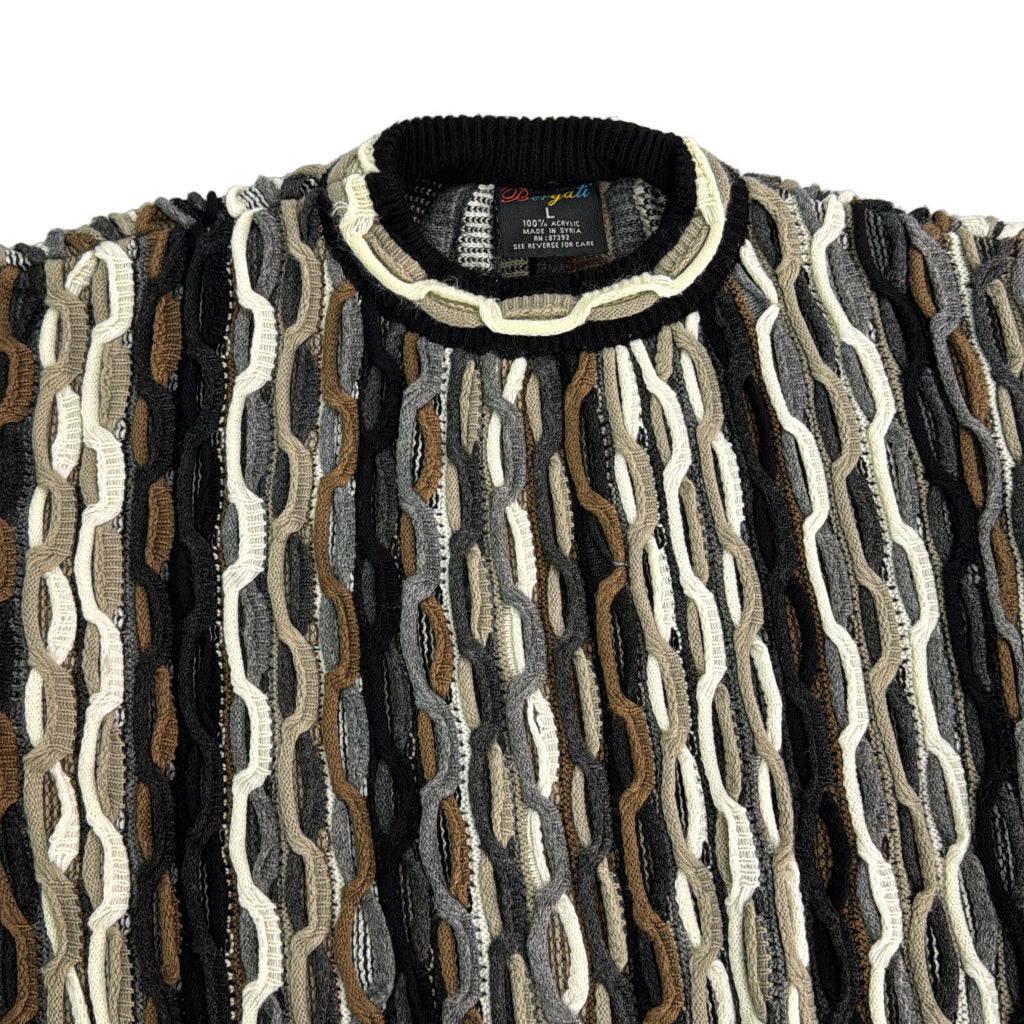 90s Bergati ベルガティ 3D Knit Sweater
