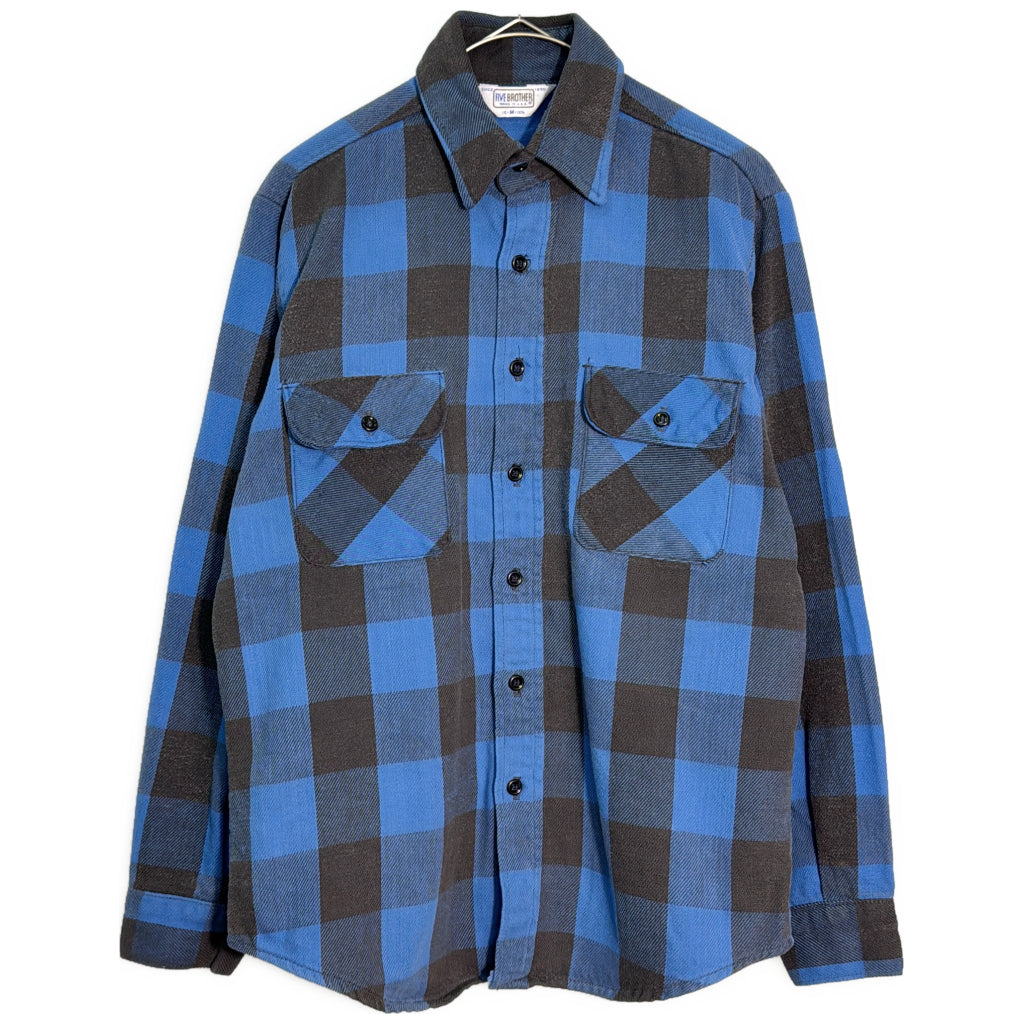 80s FIVE BROTHER Flannel Shirt