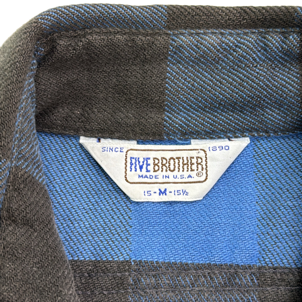 80s FIVE BROTHER Flannel Shirt