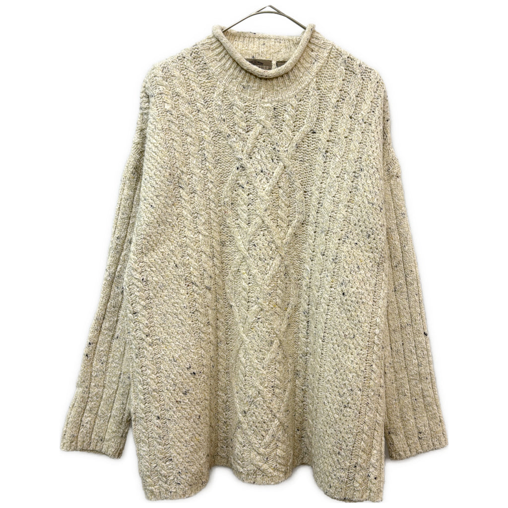 90s STRUCTURE Roll Neck Aran Sweater