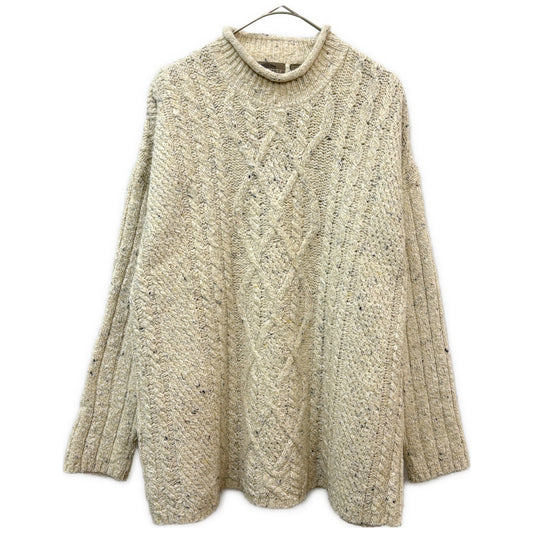 90s STRUCTURE Roll Neck Aran Sweater