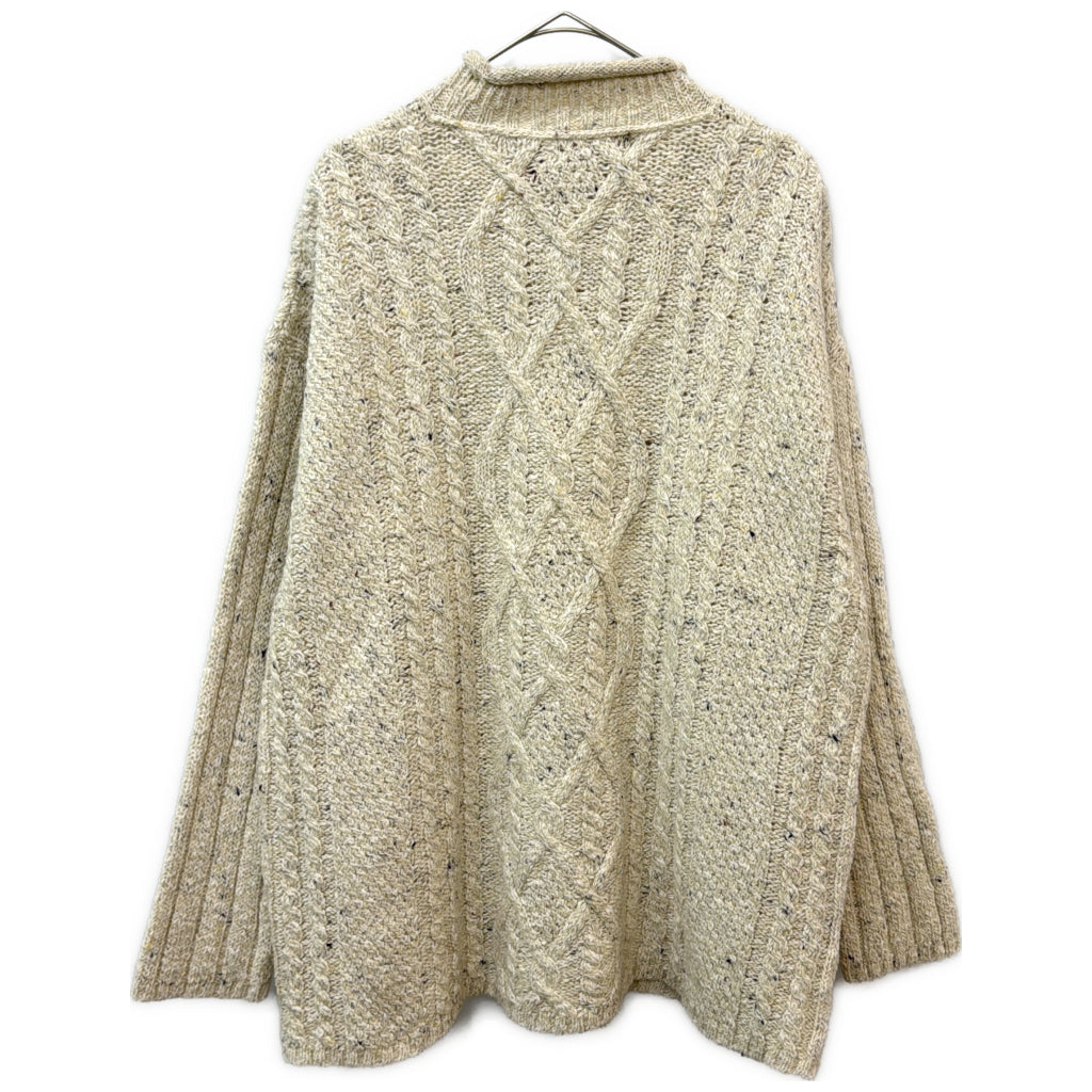 90s STRUCTURE Roll Neck Aran Sweater