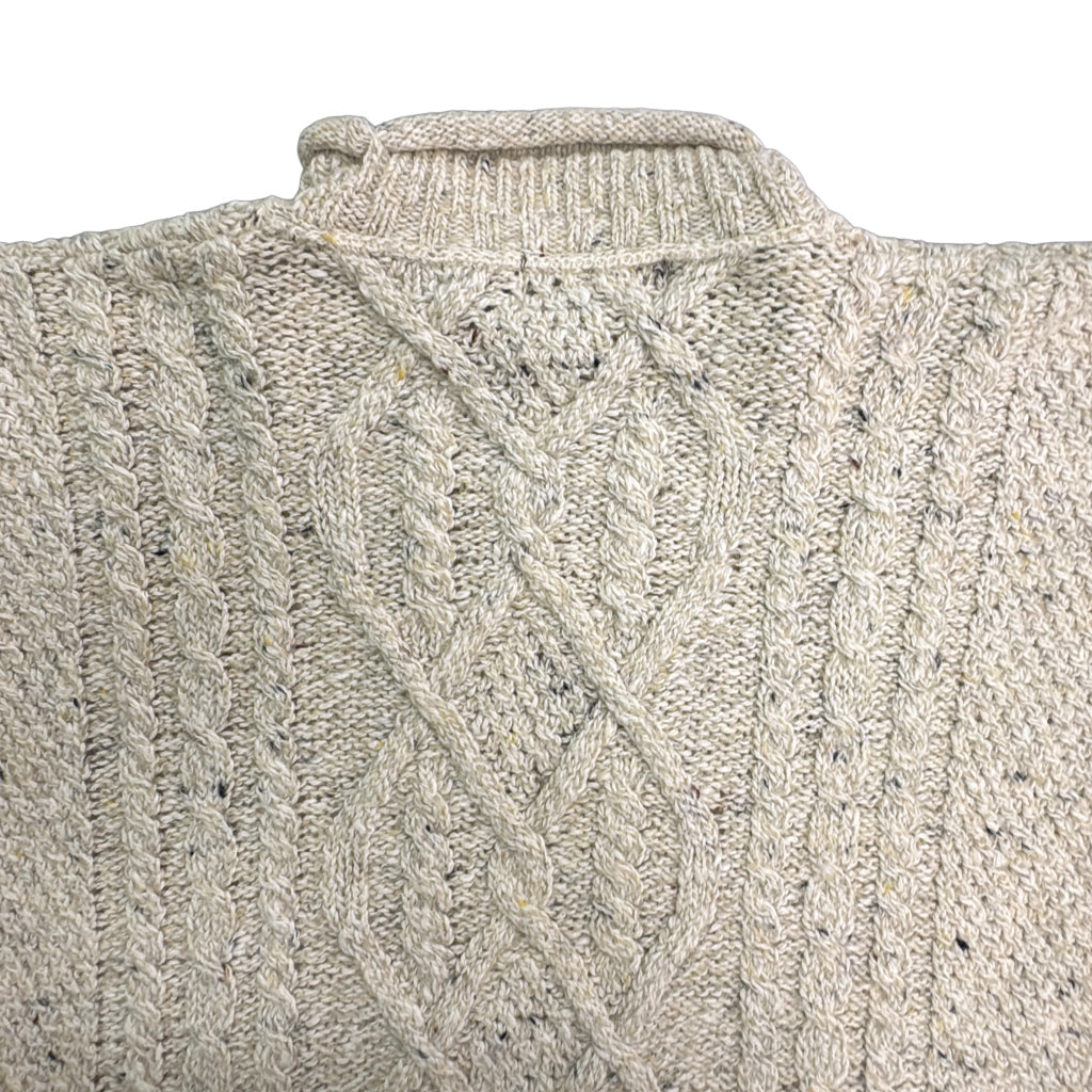 90s STRUCTURE Roll Neck Aran Sweater