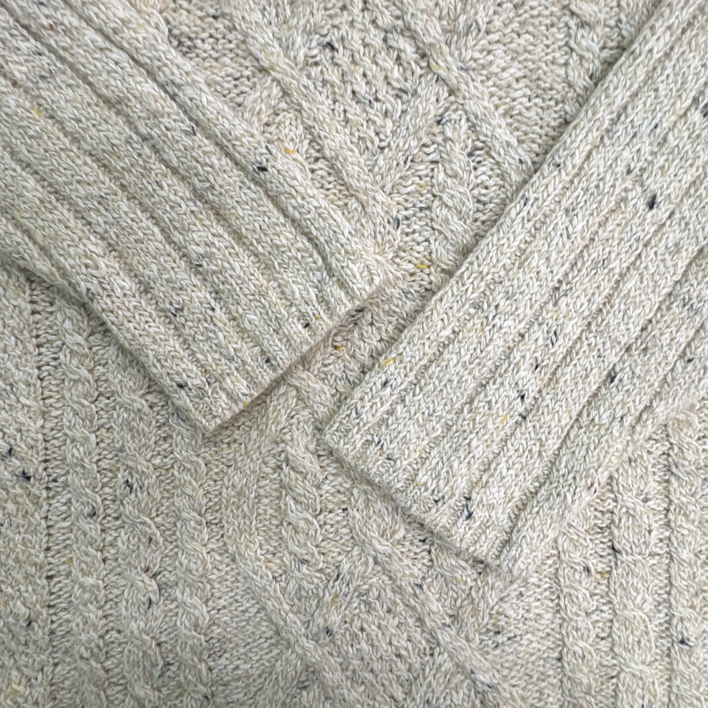 90s STRUCTURE Roll Neck Aran Sweater