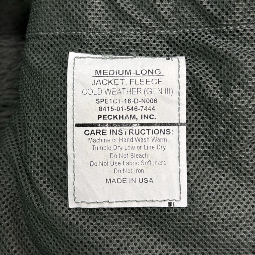 U.S.ARMY ECWCS GEN3 Level3 Fleece Jacket Military Jacket