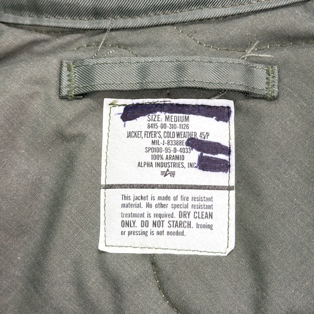 90s U.S.AIRFORCE CWU-45/P Flight Jacket Military Jacket