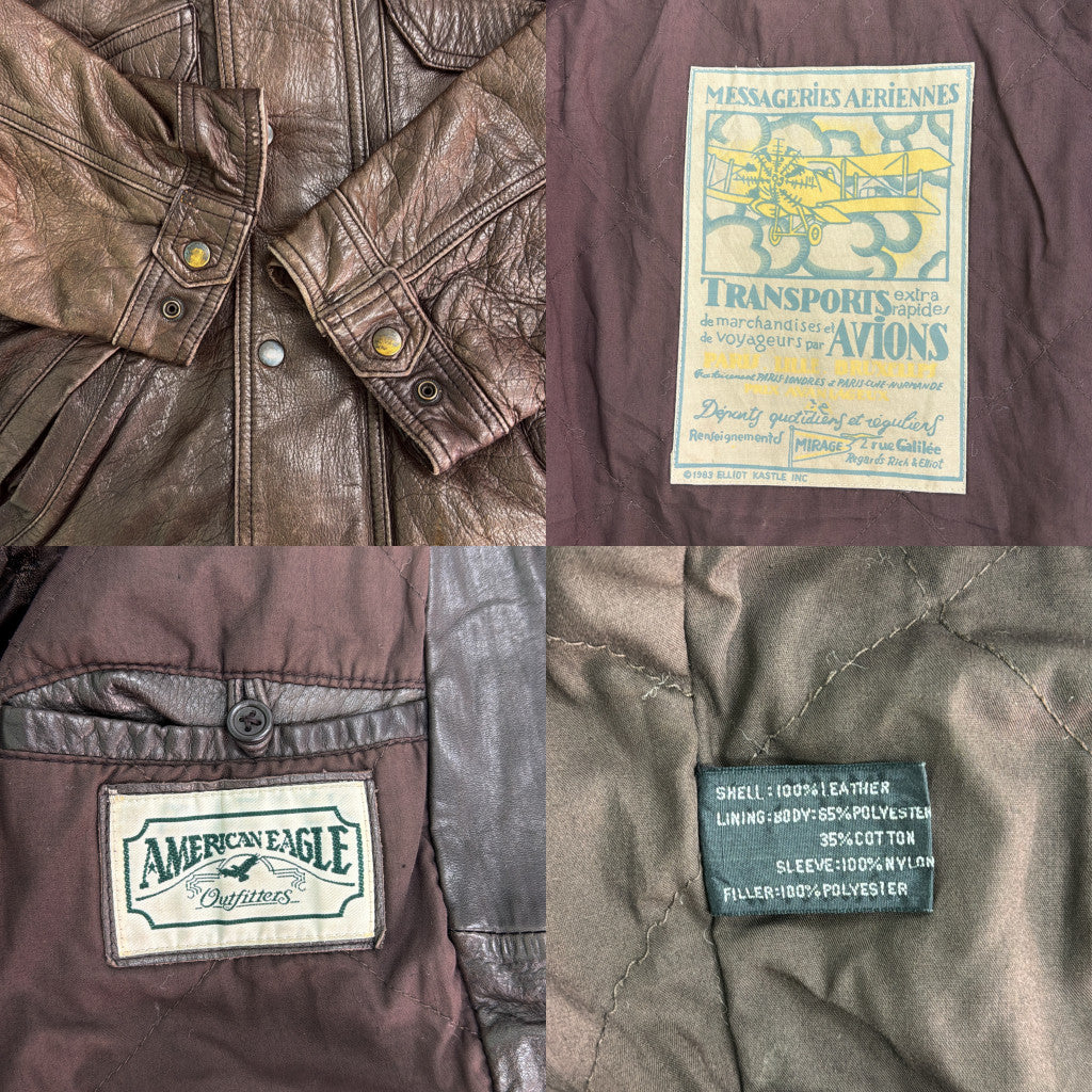 80s American Eagle Leather Jacket