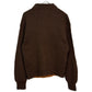 60s BRENT Leather × Wool Sweater