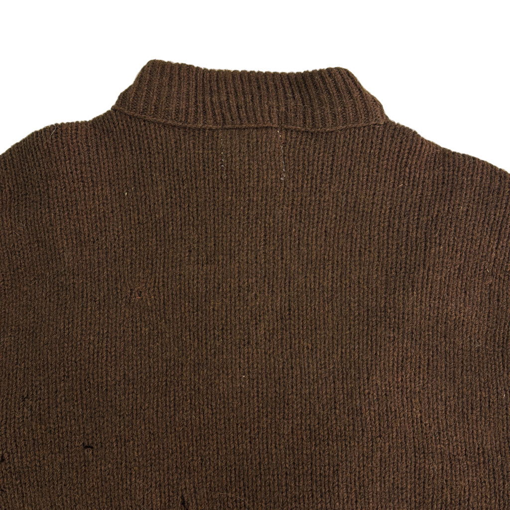 60s BRENT Leather × Wool Sweater