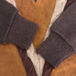 60s BRENT Leather × Wool Sweater
