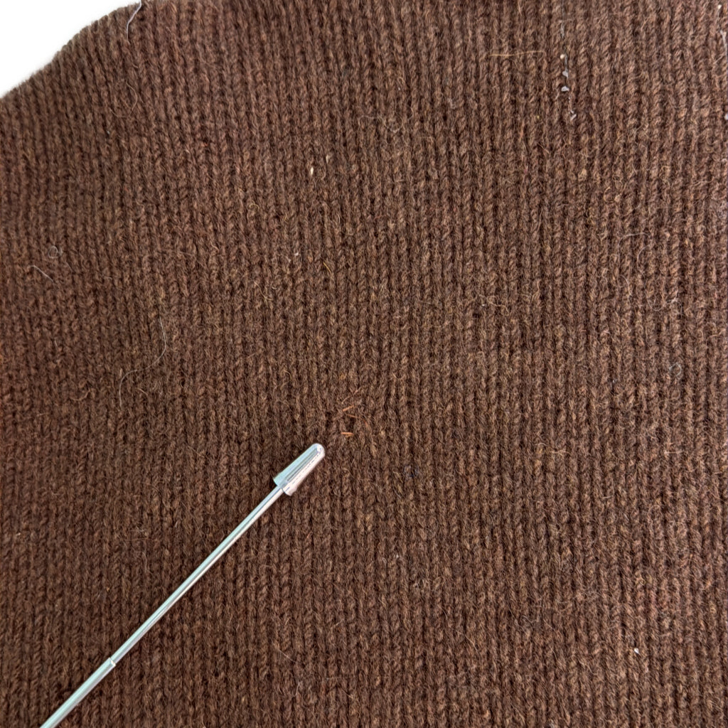 60s BRENT Leather × Wool Sweater